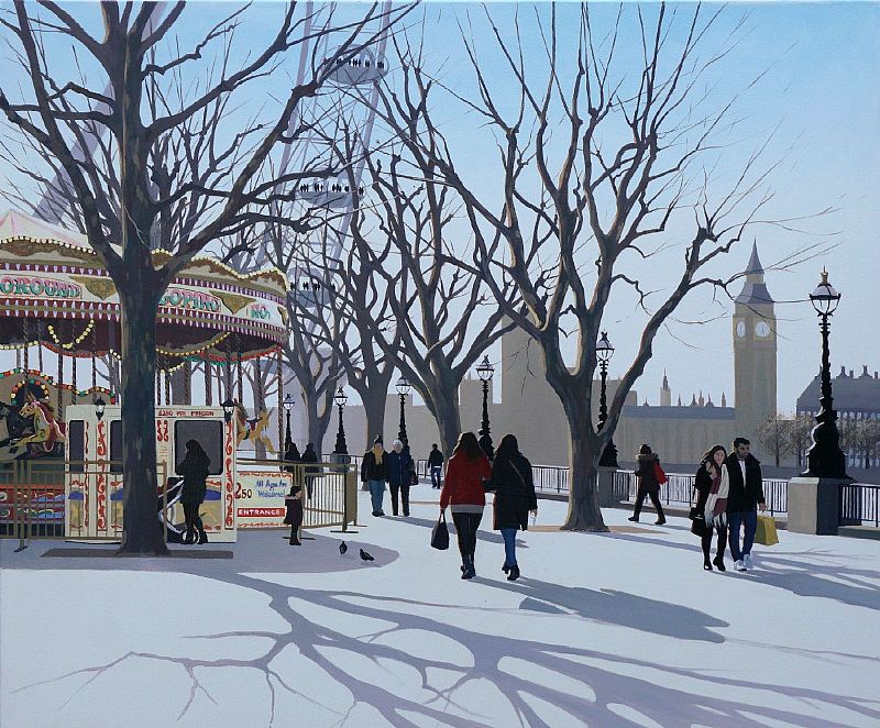 Winter Carousel, South Bank by Jo Quigley