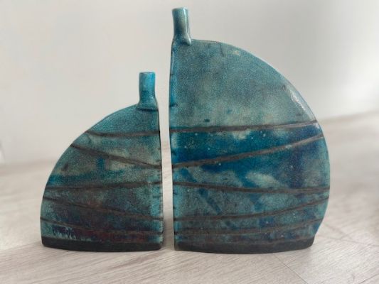 Copper Blue Copper Vessels by Wendy Johnson
