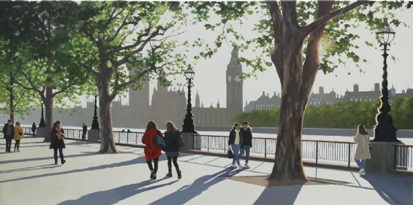 Evening Sun South Bank by Jo Quigley
