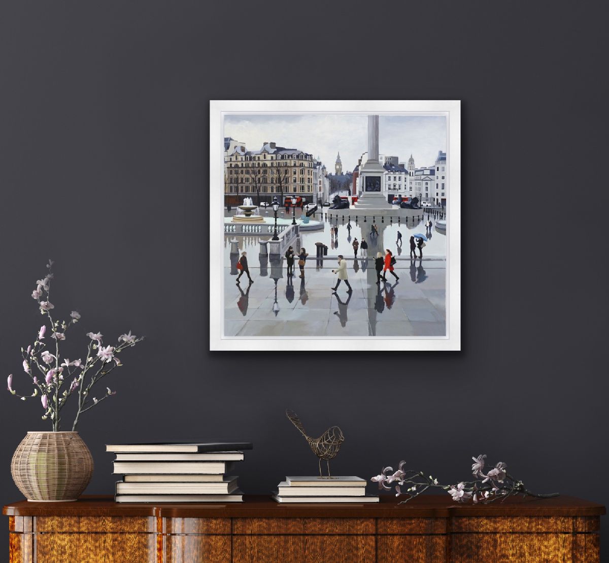 After the Rain, Trafalgar Square by Jo Quigley