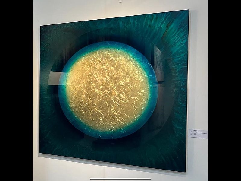 Golden Turquoise Atomised by Russell Hatton