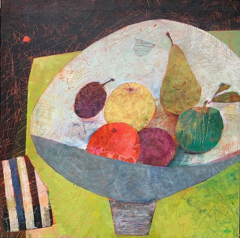 Sally Anne Fitter - The Green Table and Fruit