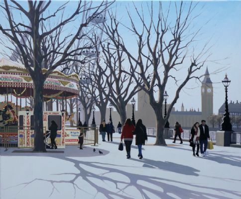 Winter Carousel, South Bank by Jo Quigley